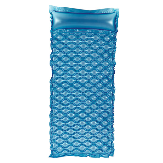 Blue comfortable inflatable water cushion swimming pool float