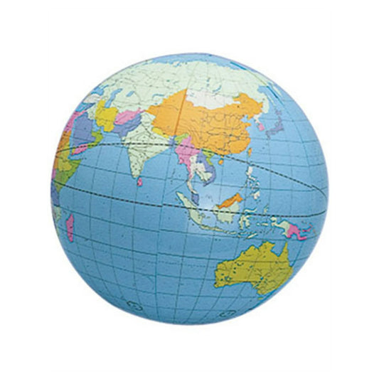 12" Earth Print Beach Ball